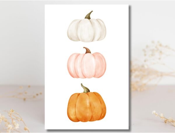 Pumpkins wall art mock-up