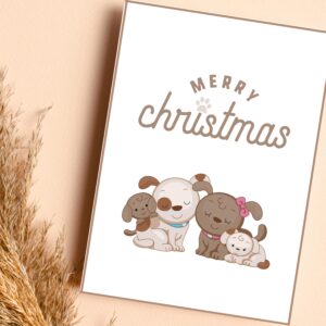 Dogs Christmas Card | Cute Holiday Card, Insert & Wall Art | Printable Digital Download