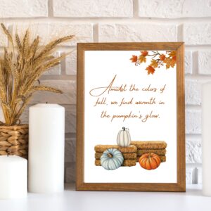 Pumpkin Wall Art | Fall Decor Quote Print | Watercolor Autumn Printable