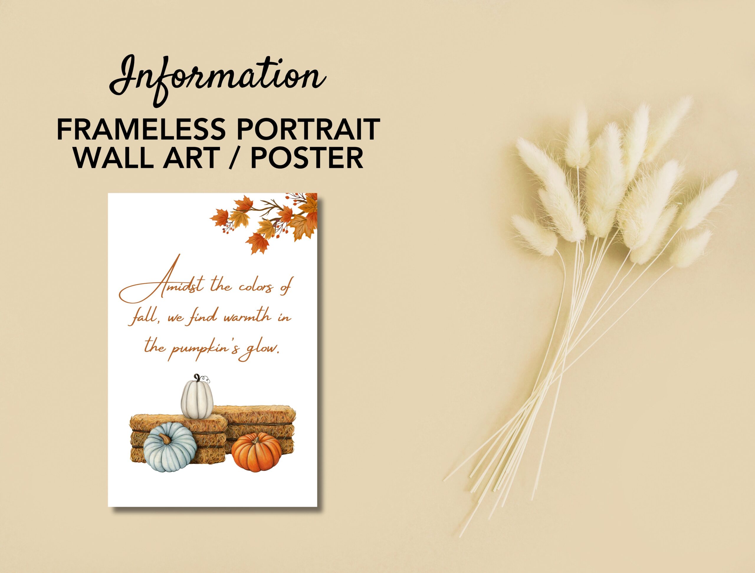 Pumpkin Wall Art | Fall Decor Quote Print | Watercolor Autumn Printable - Image 4