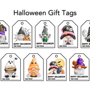 Halloween Gnomes Gift Tags | Cute Printable Tag Set of 9 | Digital Download for Holiday Gifts