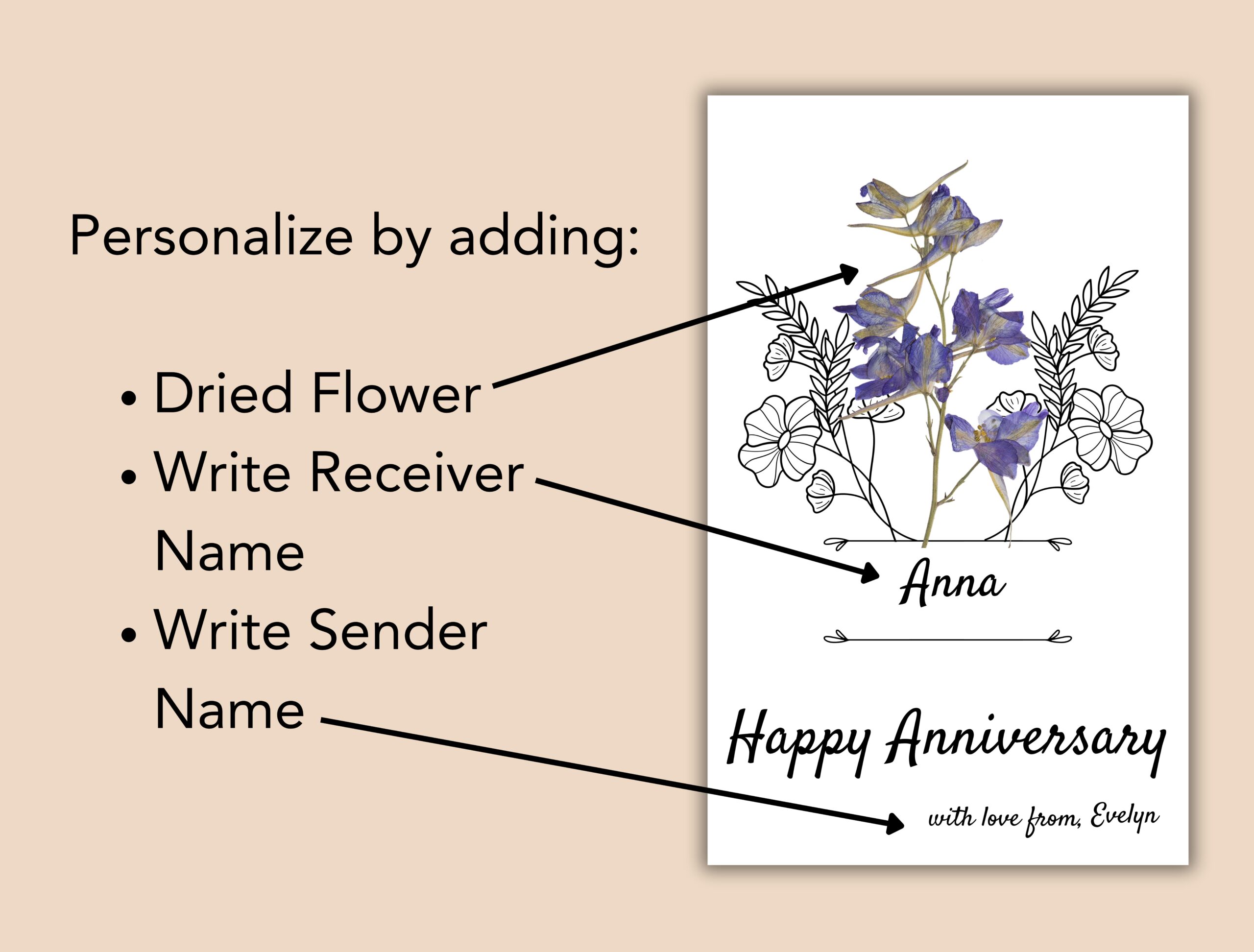 Flower Holding Card Templates | Editable Canva Design | 10 Floral Printable Cards for Real or Dried Flowers - Image 4