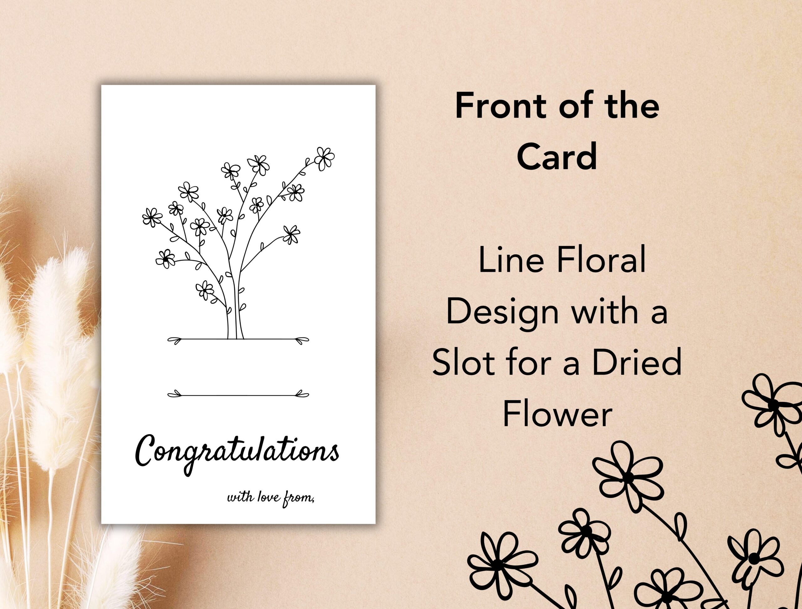 Flower Holding Card Templates | Editable Canva Design | 10 Floral Printable Cards for Real or Dried Flowers - Image 7