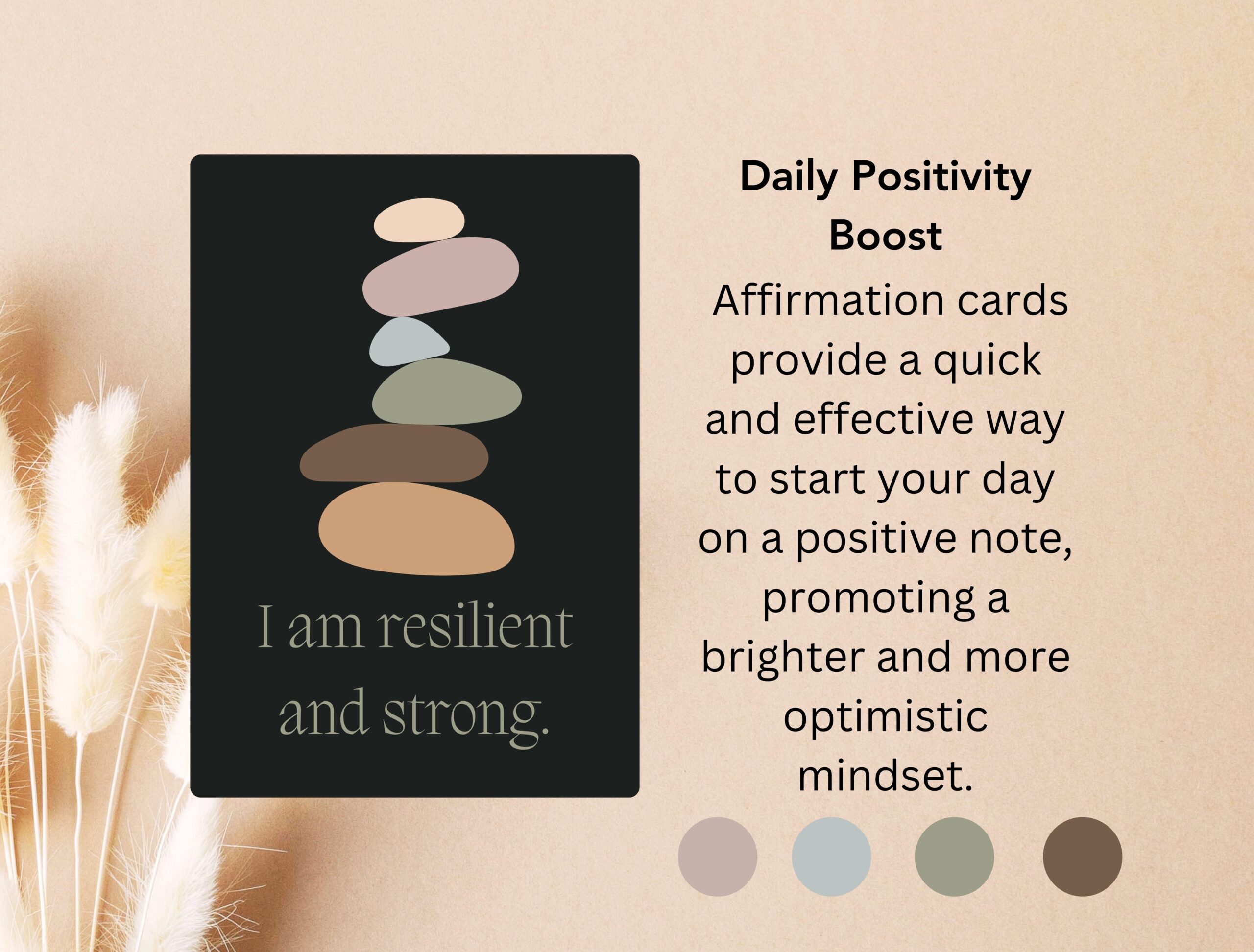 50 Affirmation Cards | Printable Positive Quote Set | Digital Download for Motivation & Self-Care - Image 4