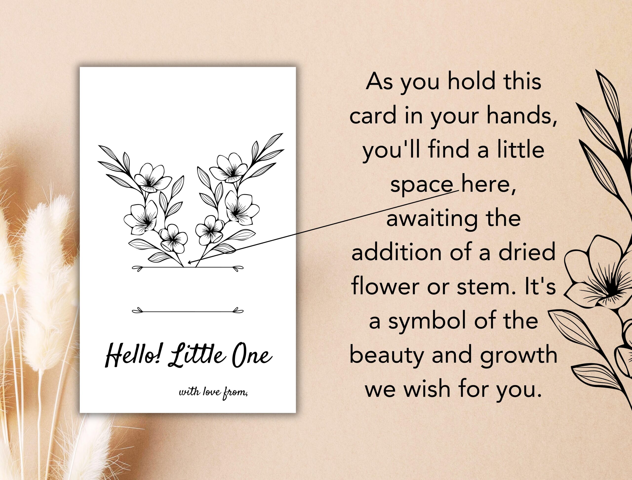 Flower Holding Card Templates | Editable Canva Design | 10 Floral Printable Cards for Real or Dried Flowers - Image 8