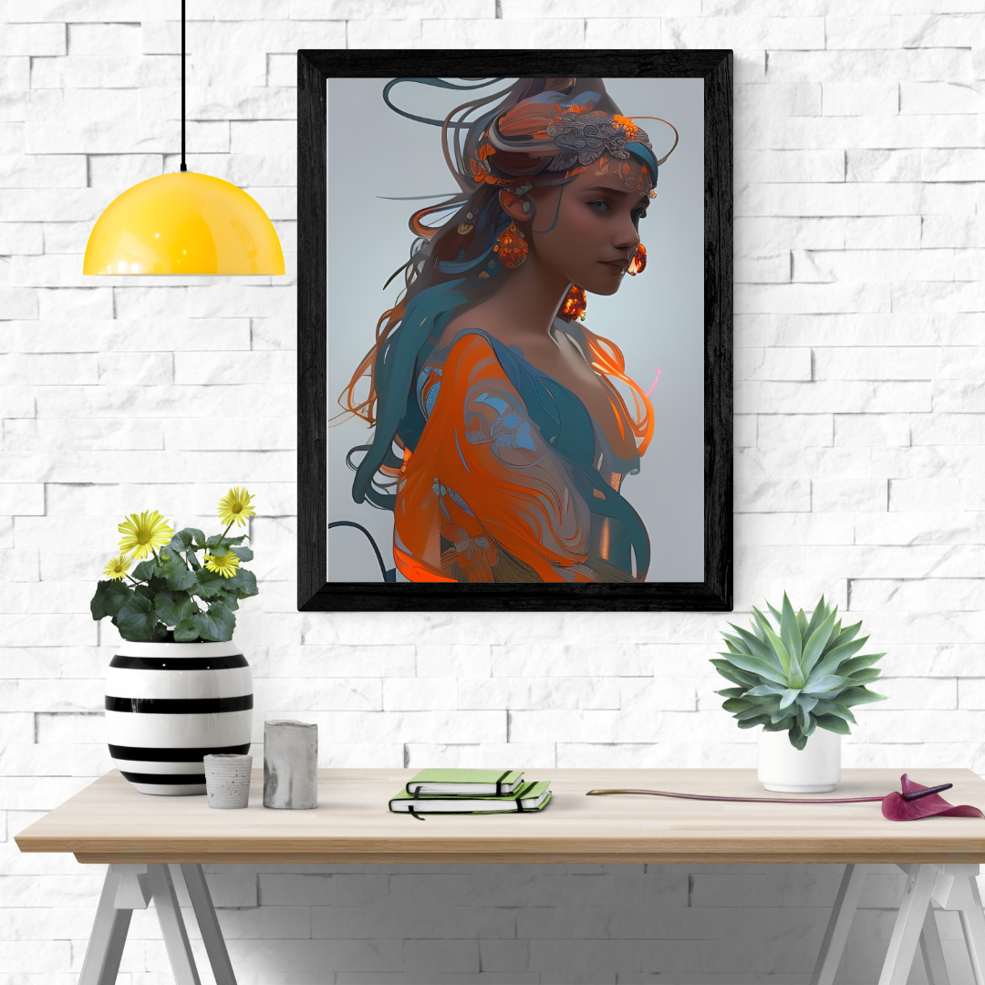 Modern Abstract Woman Portrait | Printable Wall Art | Digital Download